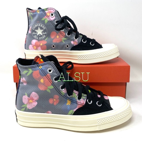 Converse Shoes - Converse Chuck 70 High Black Multi Canvas Casual Women's Sneakers Size 168260C